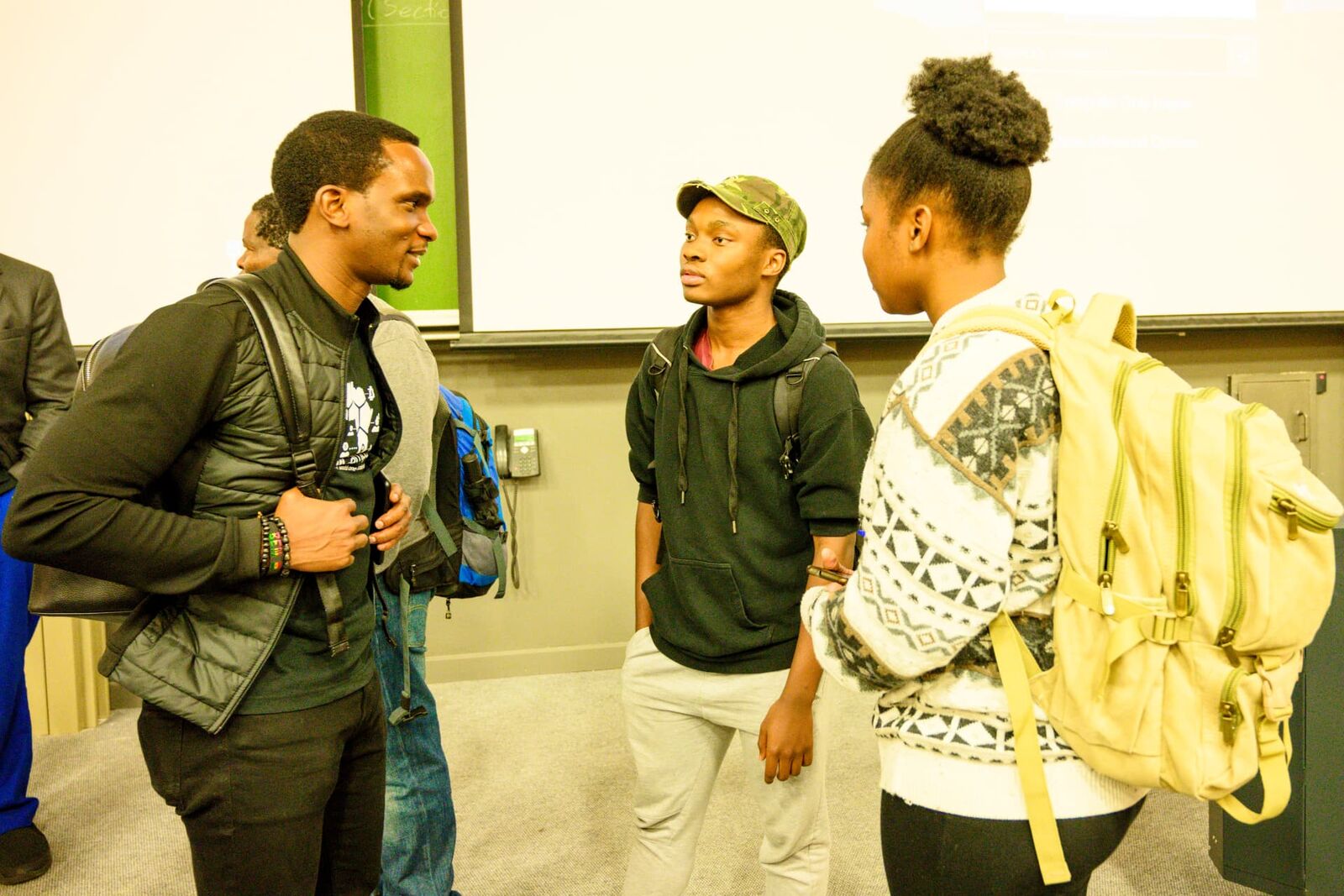 Mentoring students at the University of Cape Town.